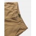 Men Solid Utility Pocket Zipper Ankle Length Casual Cargo Pants