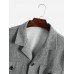 Men Nizi Contrast Pure Chest Pockets Button Collar Simple Jackets